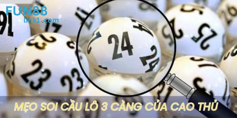 Có đa dạng cách soi lô 3 càng khác nhau.